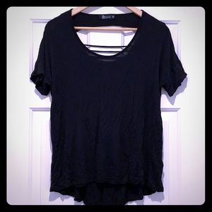 NWOT - Black Top with Open Back